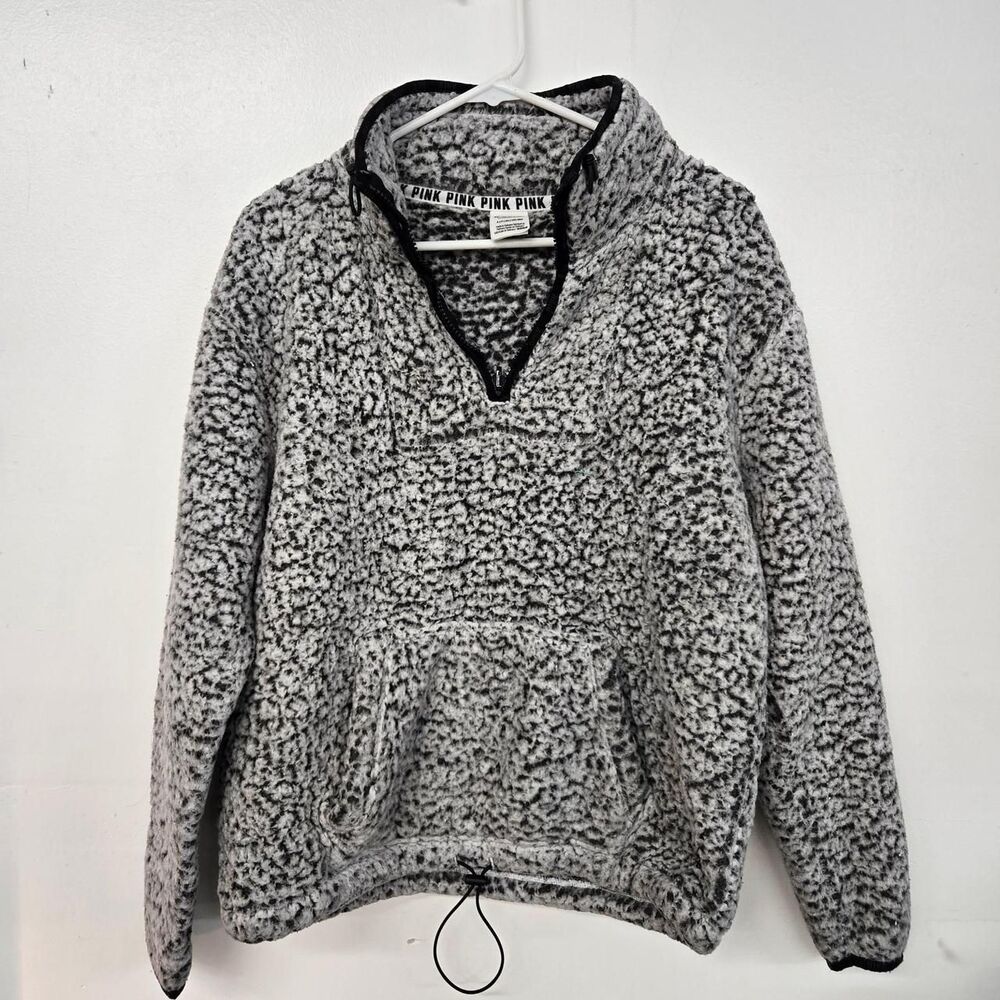 Victoria-s-secret Women's Grey and Black Sweatshirt